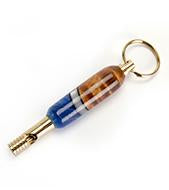 Koa Whistle Key Ring (Various Colors) by Dale Dennison