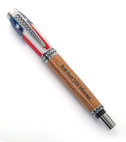 USS Missouri Teak/Resin Pen, Traveler Fountain