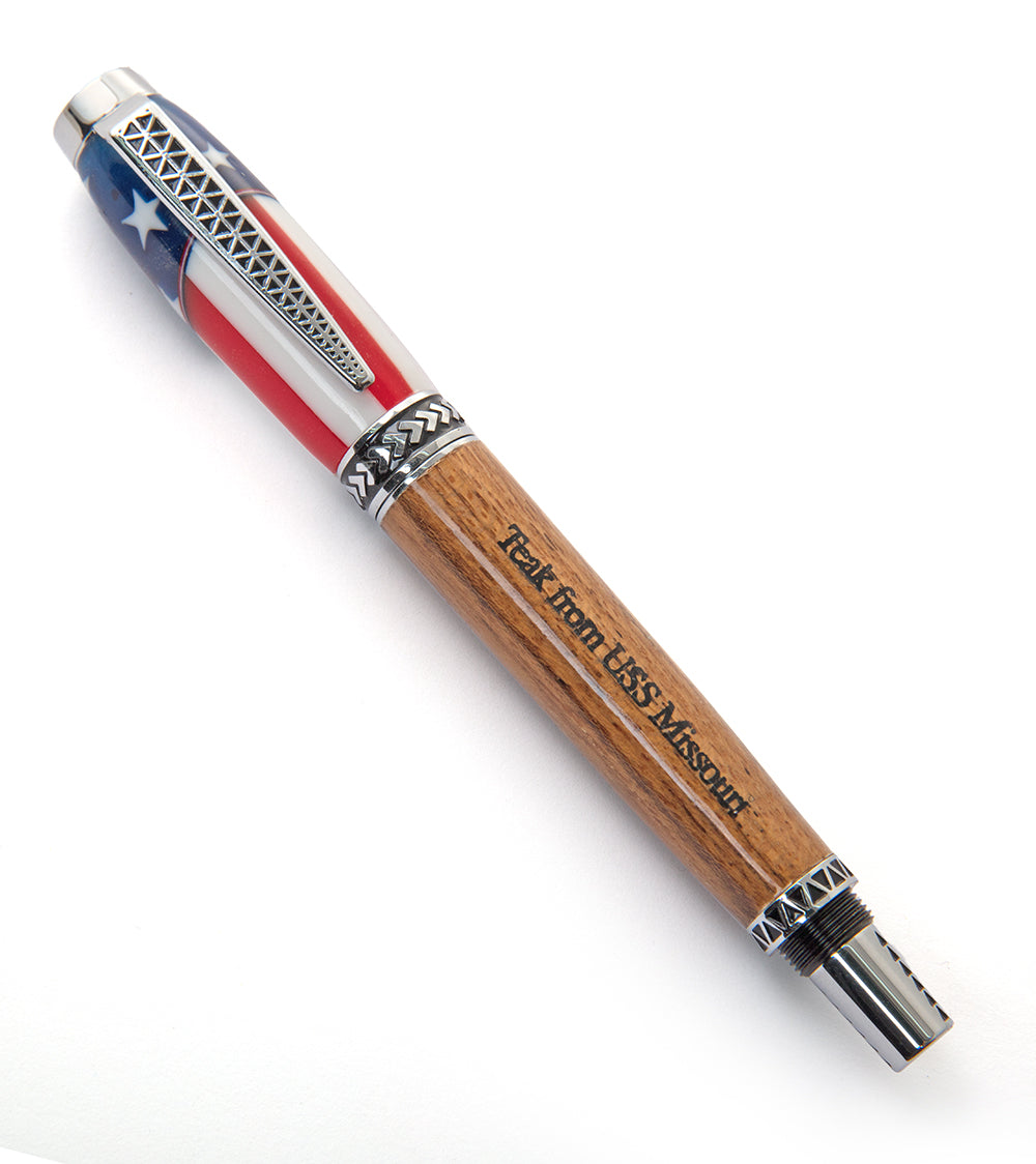 USS Missouri Teak/Resin Pen, Traveler Fountain