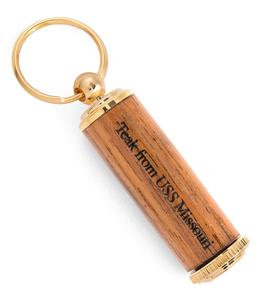 Porta pastillas de teca del USS Missouri