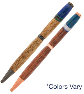 Slimline Koa Ball Point Pen with Inlay