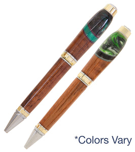 Big Ben Koa Ball Point Pen with Inlay