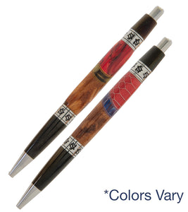 Pacifica Koa Ball Point Pen with Inlay - Honu