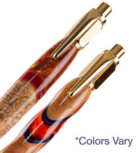 Vertex Clicker Koa Ball Point Pen with Inlay