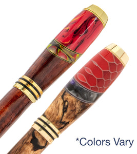 Tycoon Koa Fountain Pen with Inlay