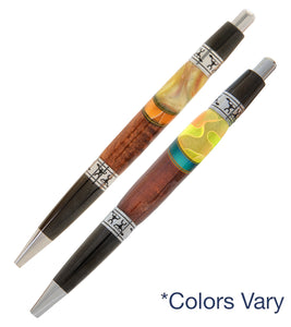 Pacifica Koa Ball Point Pen with Inlay - Paddler