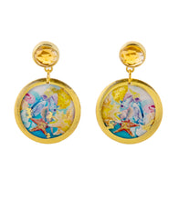 Rainbow Shells Disc Earrings