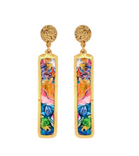 Rainbow Shells Column Earrings