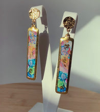 Rainbow Shells Column Earrings