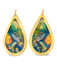 Rainbow Turtle Teardrop Earrings