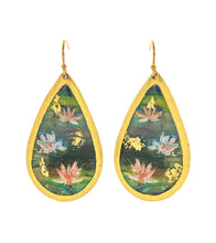 Hiroshi Tagami "Waterlilly" Teardrop Earrings