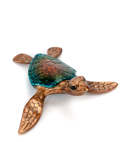 Bronze Sculpture "Slow Poke" Blue by Chris Barela