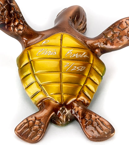 Bronze Sculpture "Slow Poke" Green by Chris Barela