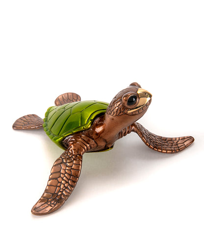 クリス・バレラ作ブロンズ彫刻「スピーディー」グリーン