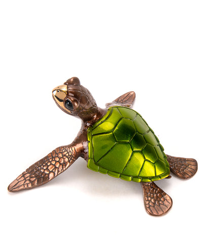 クリス・バレラ作ブロンズ彫刻「スピーディー」グリーン