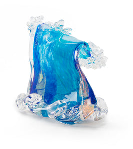 Glass Sculpture "Crashing Wave" (Small) by Ben Silver