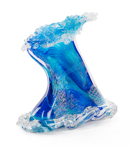 Glass Sculpture "Crashing Wave" (Extra Large) by Ben Silver