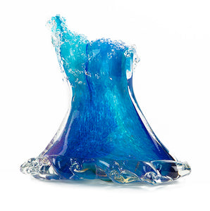 Glass Sculpture "Crashing Wave" (Extra Large) by Ben Silver