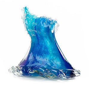 Glass Sculpture "Crashing Wave" (Extra Large) by Ben Silver