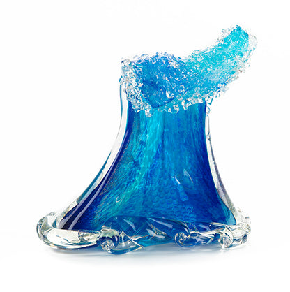 Escultura de vidrio "Ola rompiente" (extra grande) de Ben Silver