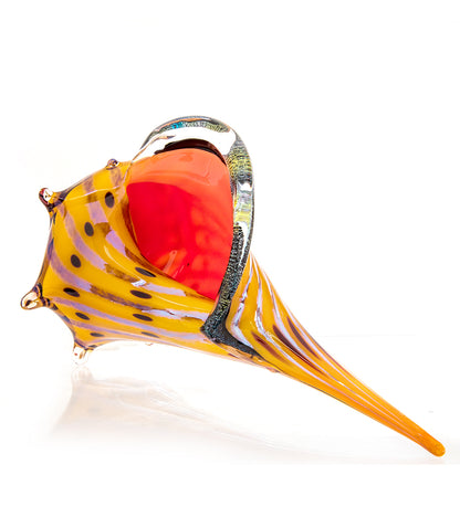 ベン・シルバー作ガラス彫刻「コンクシェルコーラル」