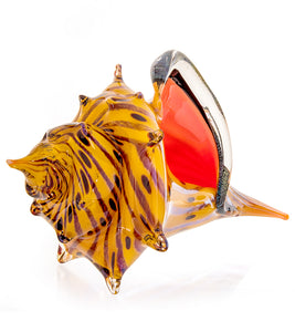Glass Sculpture "Conch Shell Coral" by Ben Silver
