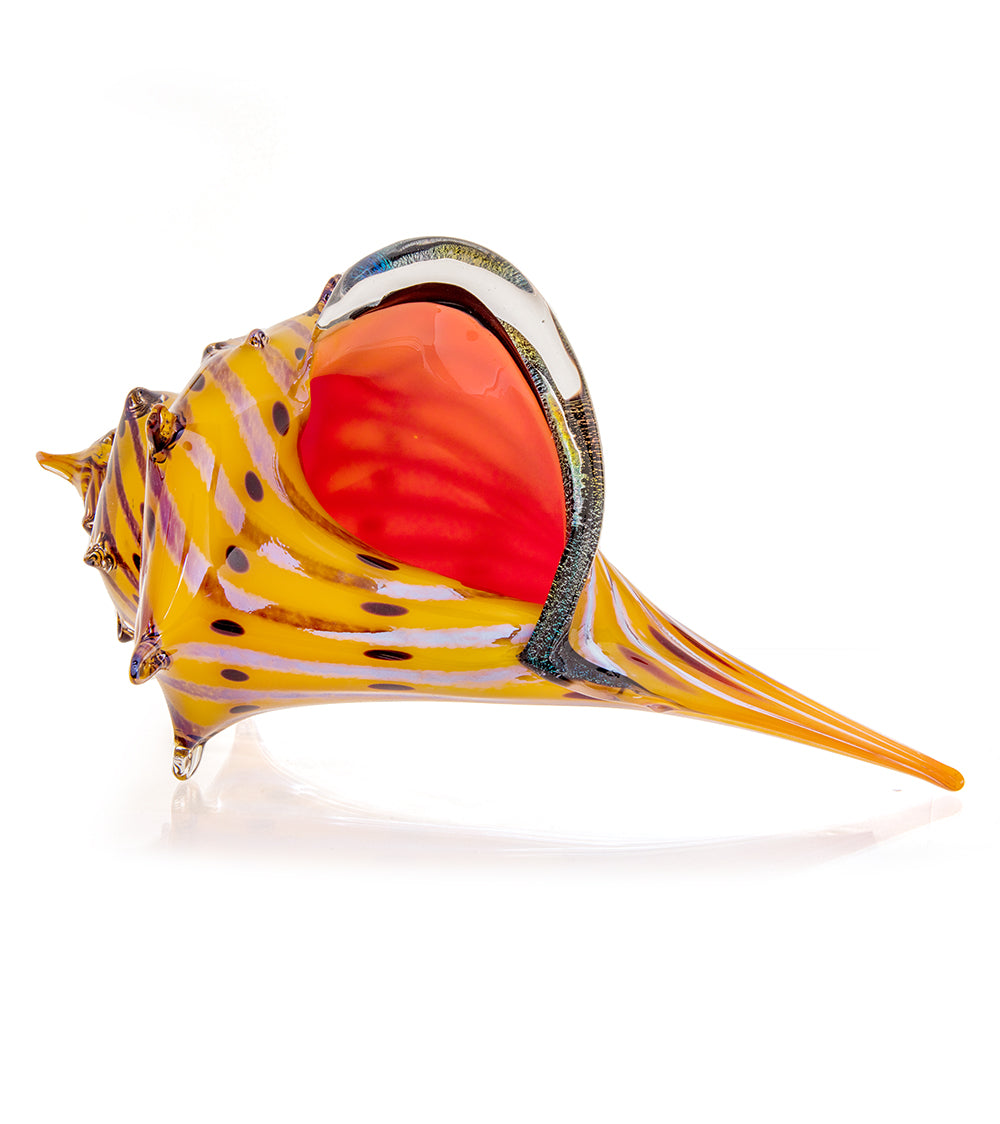 ベン・シルバー作ガラス彫刻「コンクシェルコーラル」