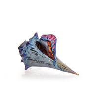 Glass Sculpture "Mini Conch Shell - Silver" by Ben Silver