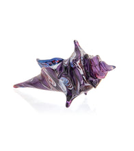 Glass Sculpture "Mini Conch Shell - Purple" by Ben Silver