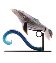 Glass Sculpture "Whale on Wave" by Ben Silver