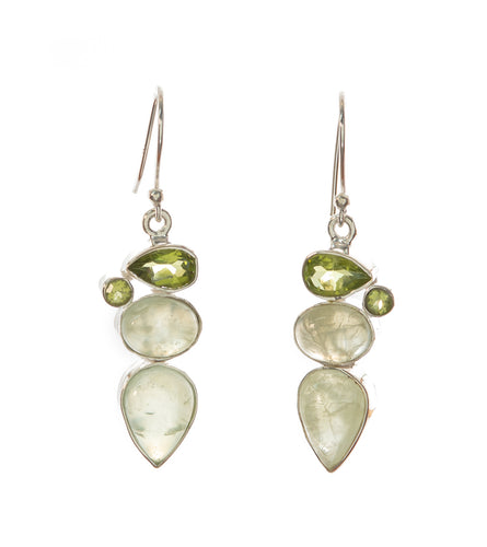 Peridot & Prehnite Earrings - BOBB36079