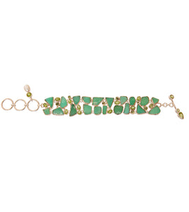 Chysoprase, Pearl and Peridot Bracelet