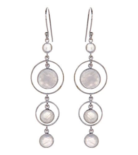 Rainbow Moonstone Earrings - BOBB33198