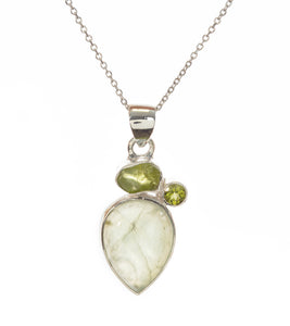 Peridot & Prehnite Pendant- BOBB36075+M&M37477