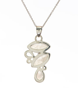 Rainbow Moonstone & Blue Topaz Pendant - BOBB36090+M&M37477