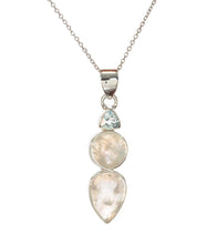 Rainbow Moonstone & Blue Topaz Pendant - BOBB36091+M&M37477