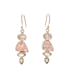 Rose Quartz & Morganite Earrings