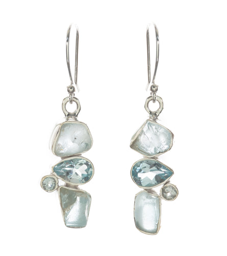 Blue Topaz Earrings - BOBB36115