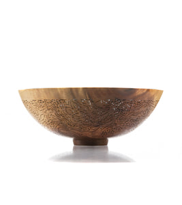 Pierced Koa Bowl "Whales" by Patrick and Peggy Bookey