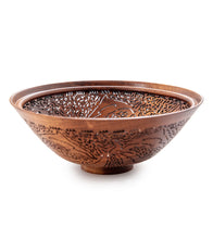 Pierced Koa Bowl "Dolphins" by Patrick and Peggy Bookey