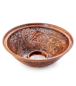 Pierced Koa Bowl "Dolphins" by Patrick and Peggy Bookey