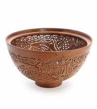 Pierced Koa Bowl "Dolphins" by Patrick and Peggy Bookey