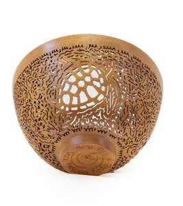 Pierced Koa Bowl "Honu" by Patrick and Peggy Bookey