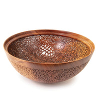 Pierced Koa Bowl "Honu" by Patrick and Peggy Bookey