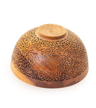 Pierced Koa Bowl "Whales and Hibiscus" by Patrick and Peggy Bookey - BOOP37879