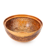 Pierced Koa Bowl "Whales and Hibiscus" by Patrick and Peggy Bookey