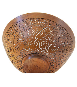 Pierced Koa Bowl "Hibiscus" by Patrick and Peggy Bookey