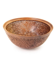 Pierced Koa Bowl "Hibiscus" by Patrick and Peggy Bookey- BOOP37881