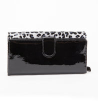 Irina White Panther Large Wallet