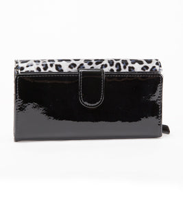 Irina White Panther Large Wallet